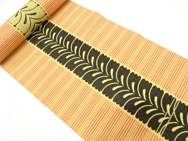 JAPANESE KIMONO / ANTIQUE BOLT FOR HASSUN OBI / WOVEN WISTERIA